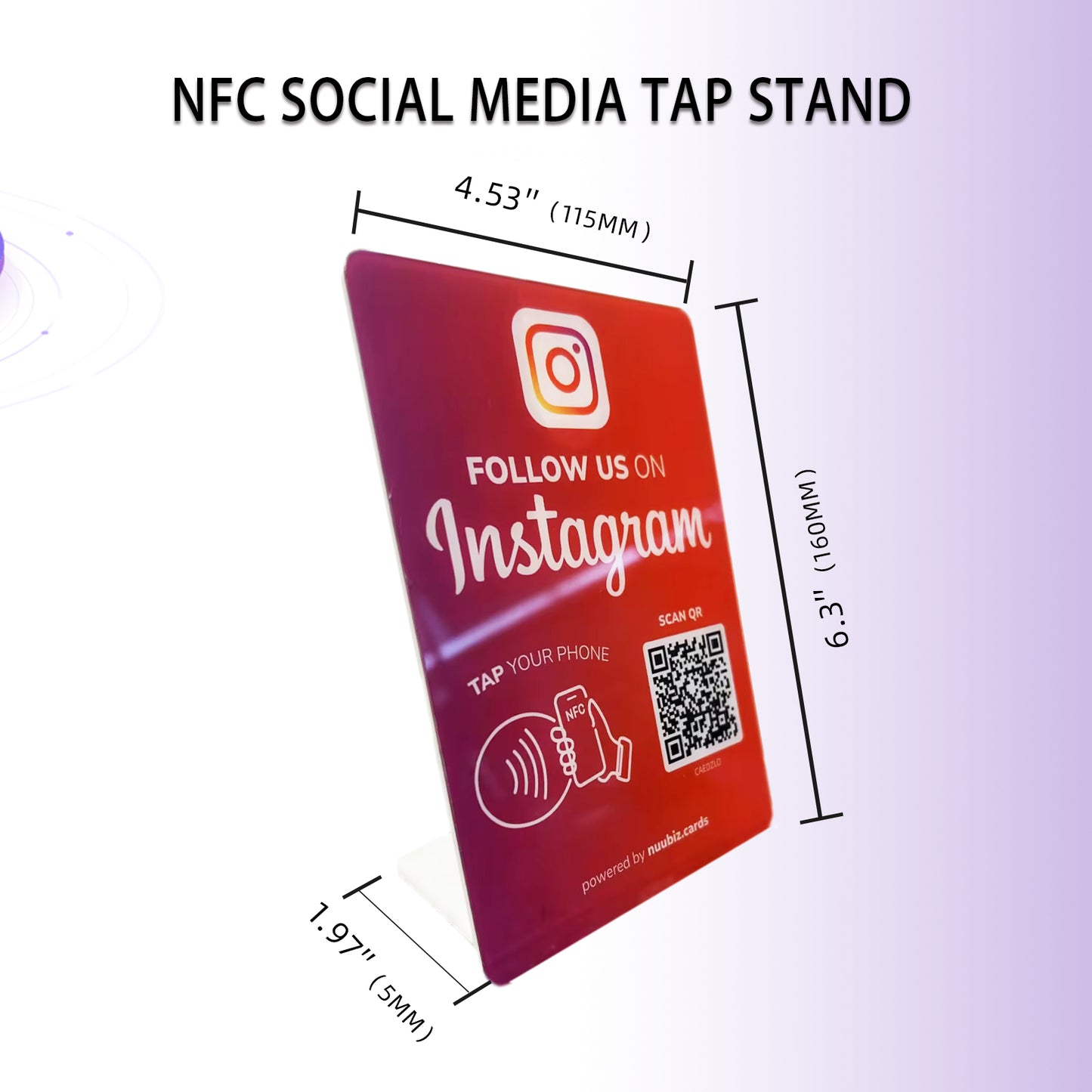 Instagram QR Code NFC Stand