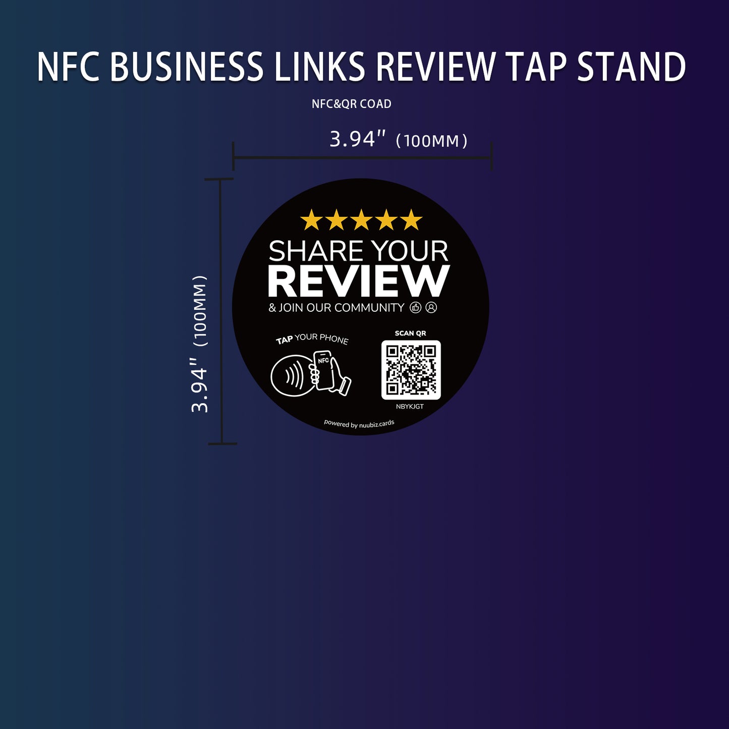 Multi-link Review & Social Media Sticker Decal(3 Pack)