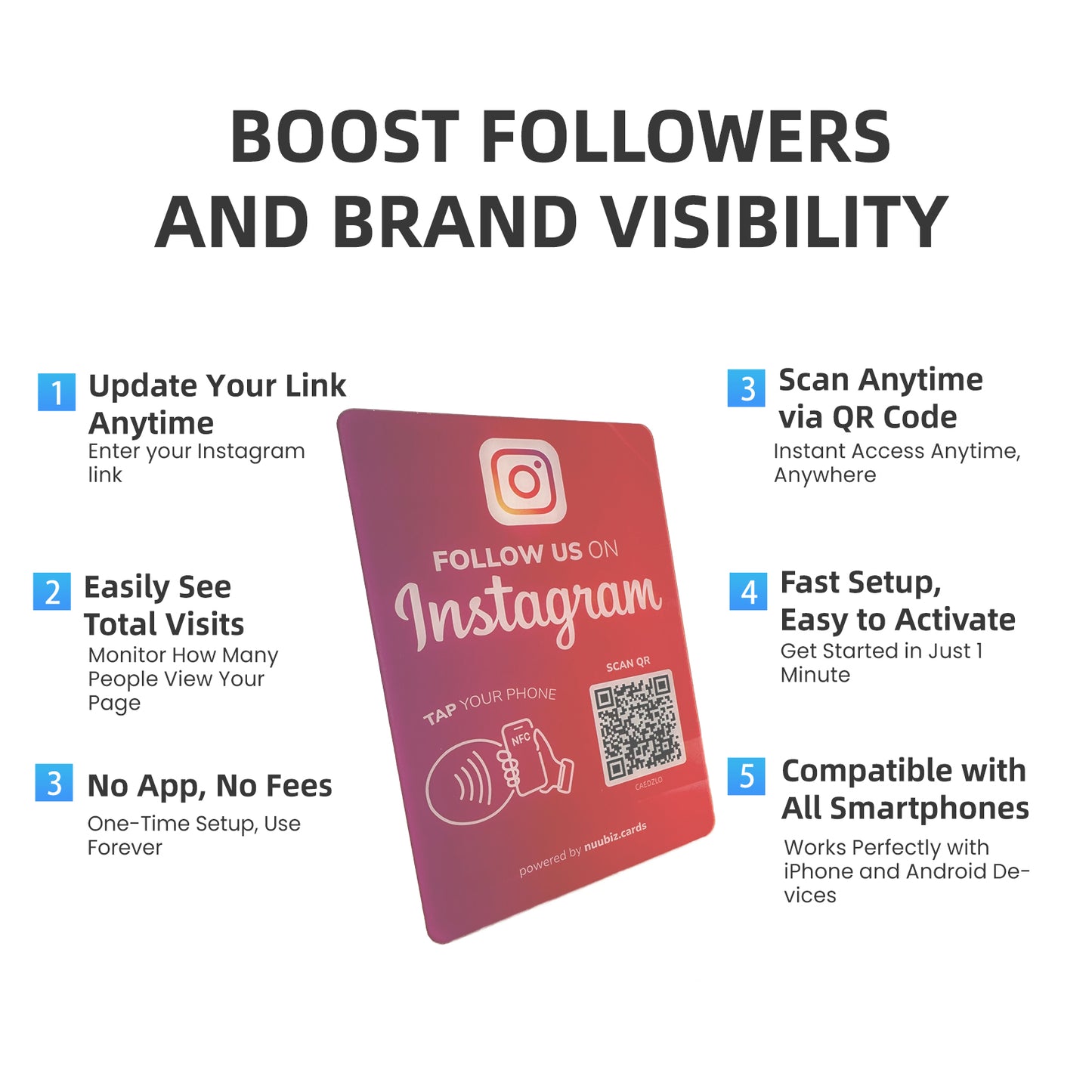 Instagram QR Code NFC Stand