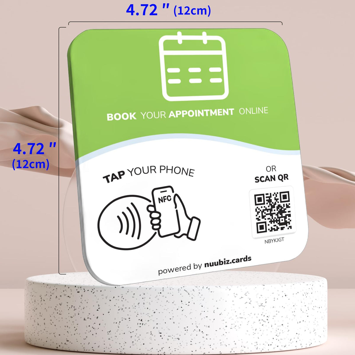 NFC QR Code Sign Plate for Appointment Booking