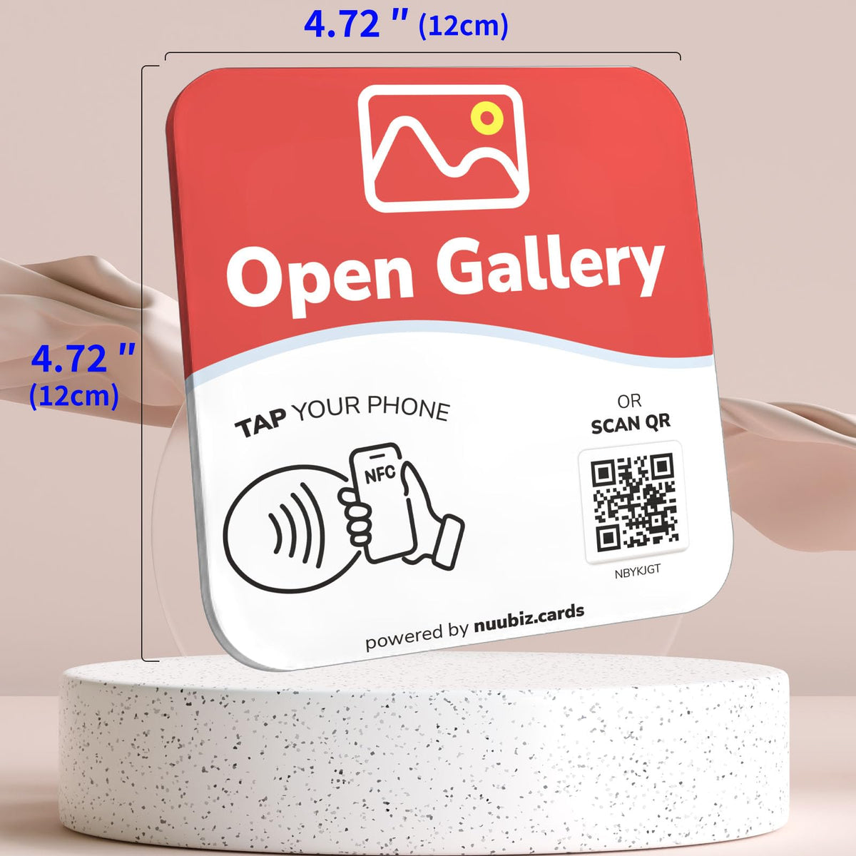 NFC Business QR Code Sign for Opening Image Gallery