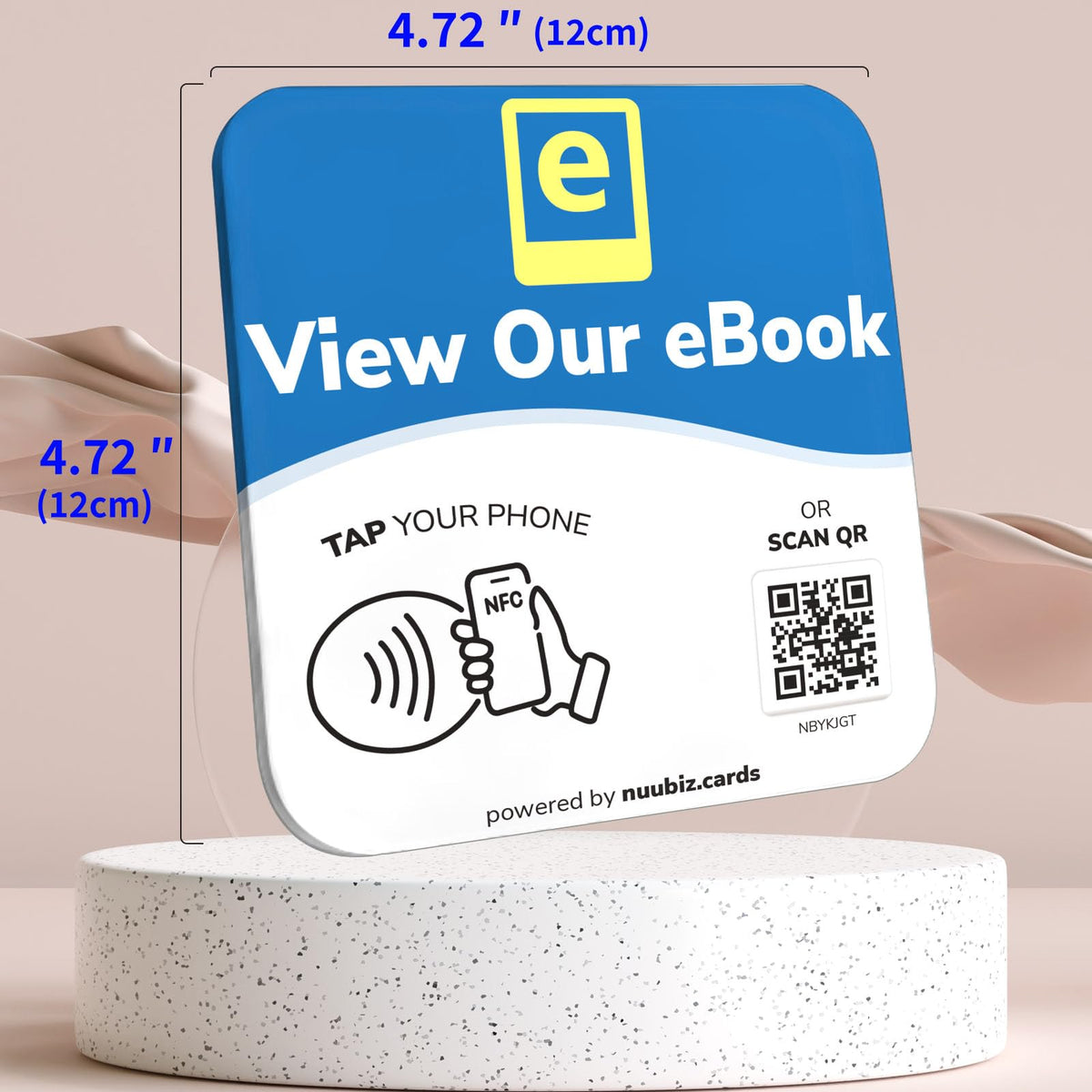 NFC Business QR Code Sign for Downloading Your eBook