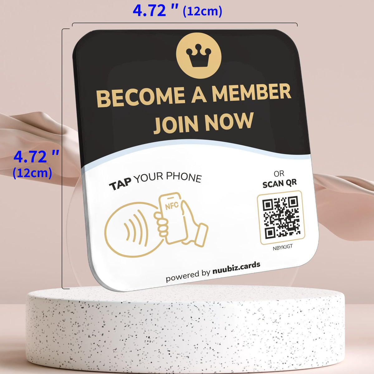 NFC Business QR Code Sign for New Member Enrollment
