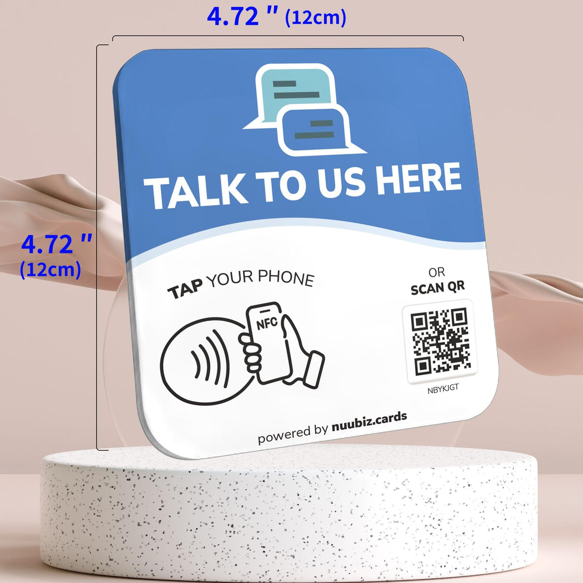 NFC Business QR Code Sign for Live Customer Chat