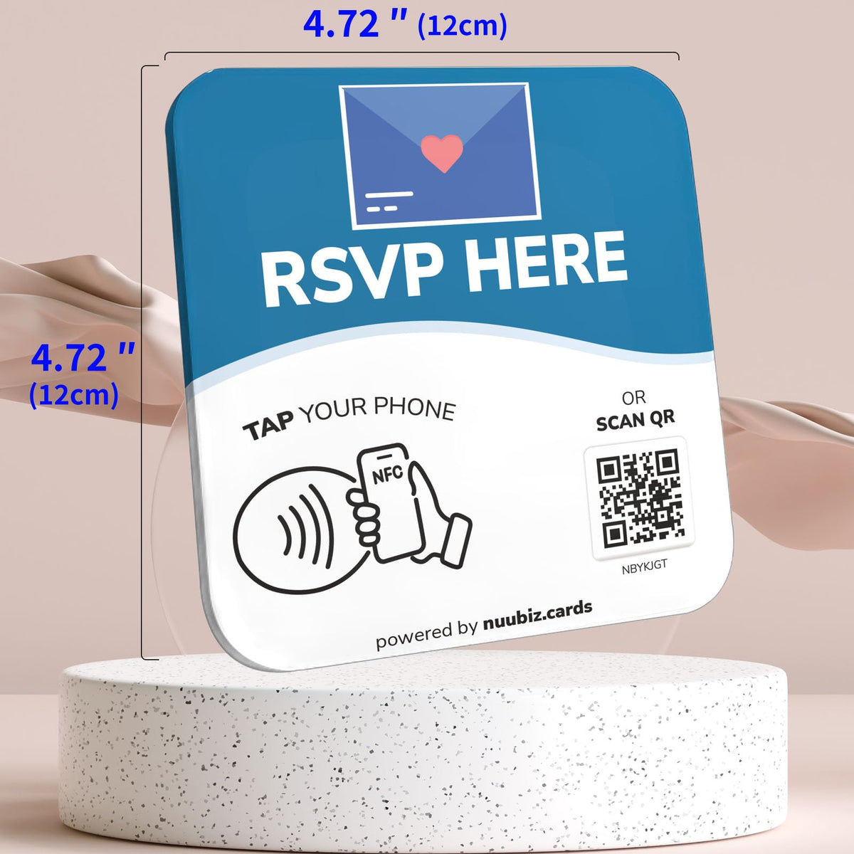 NFC Business QR Code Sign for Event RSVPs