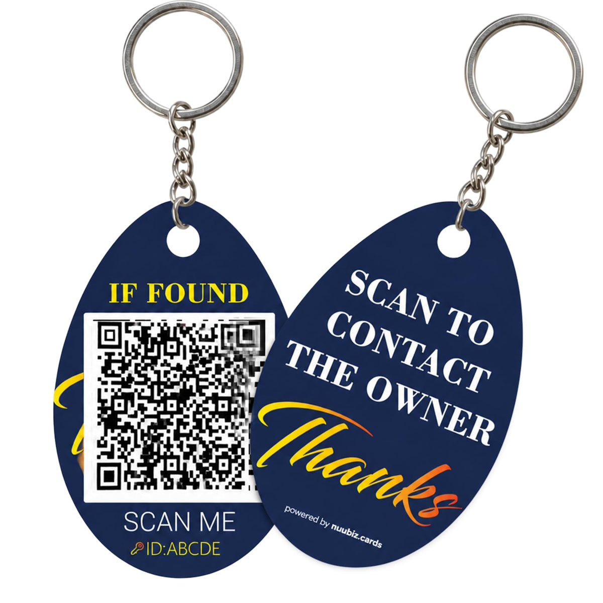 NFC Smart Recovery Tag with QR Code for Keys, Item Recovery(1PCS)