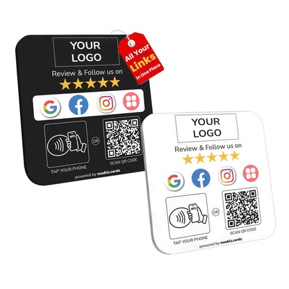 Custom Multilink Review & Social Media Sign Plate