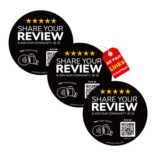 Multi-link Review & Social Media Sticker Decal(3 Pack)