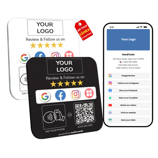 Custom Multilink Review & Social Media Sign Plate