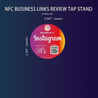 NFC Instagram QR Code Stickers (3 Pack)