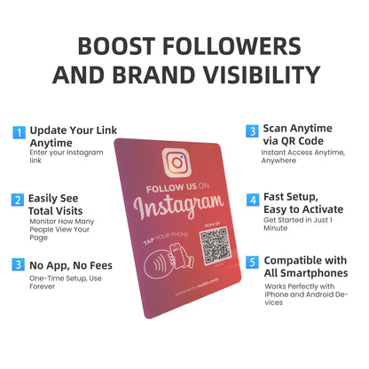 Instagram QR Code NFC Stand
