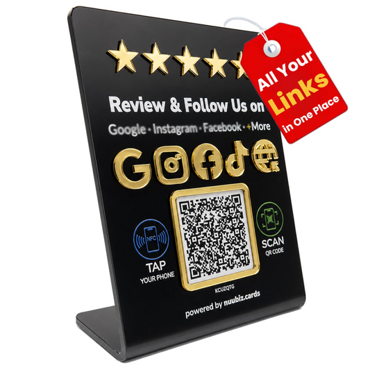 Multi-Link Google Review & Social Media Stand