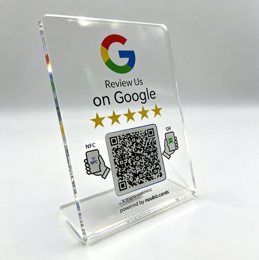 Review Us Stand for Google (1 Pack)– NFC & QR Code