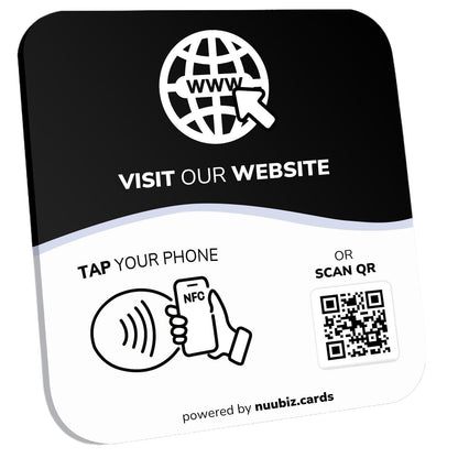 NFC Business QR Code Sign Plate for Website or Social Media