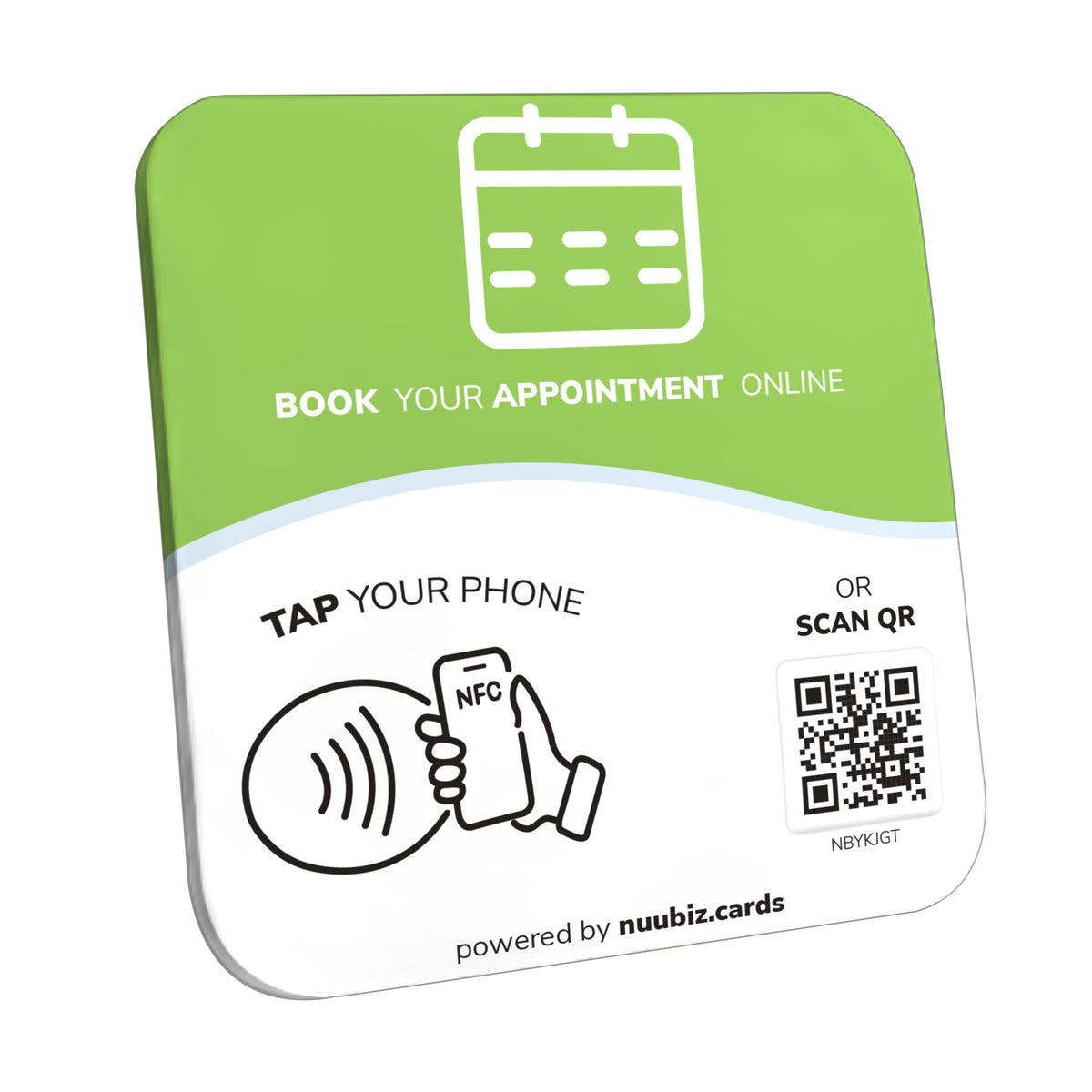 NFC QR Code Sign Plate for Appointment Booking