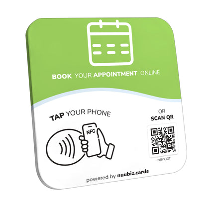 NFC QR Code Sign Plate for Appointment Booking