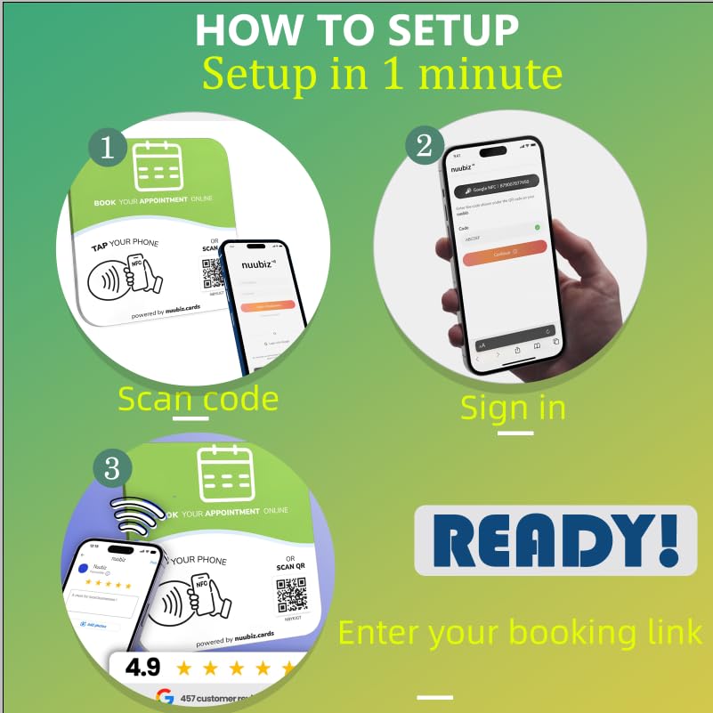 NFC QR Code Sign Plate for Appointment Booking