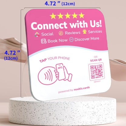 Multilink Tap or Scan to Connect with Us,Review Tap Card Plate for Google