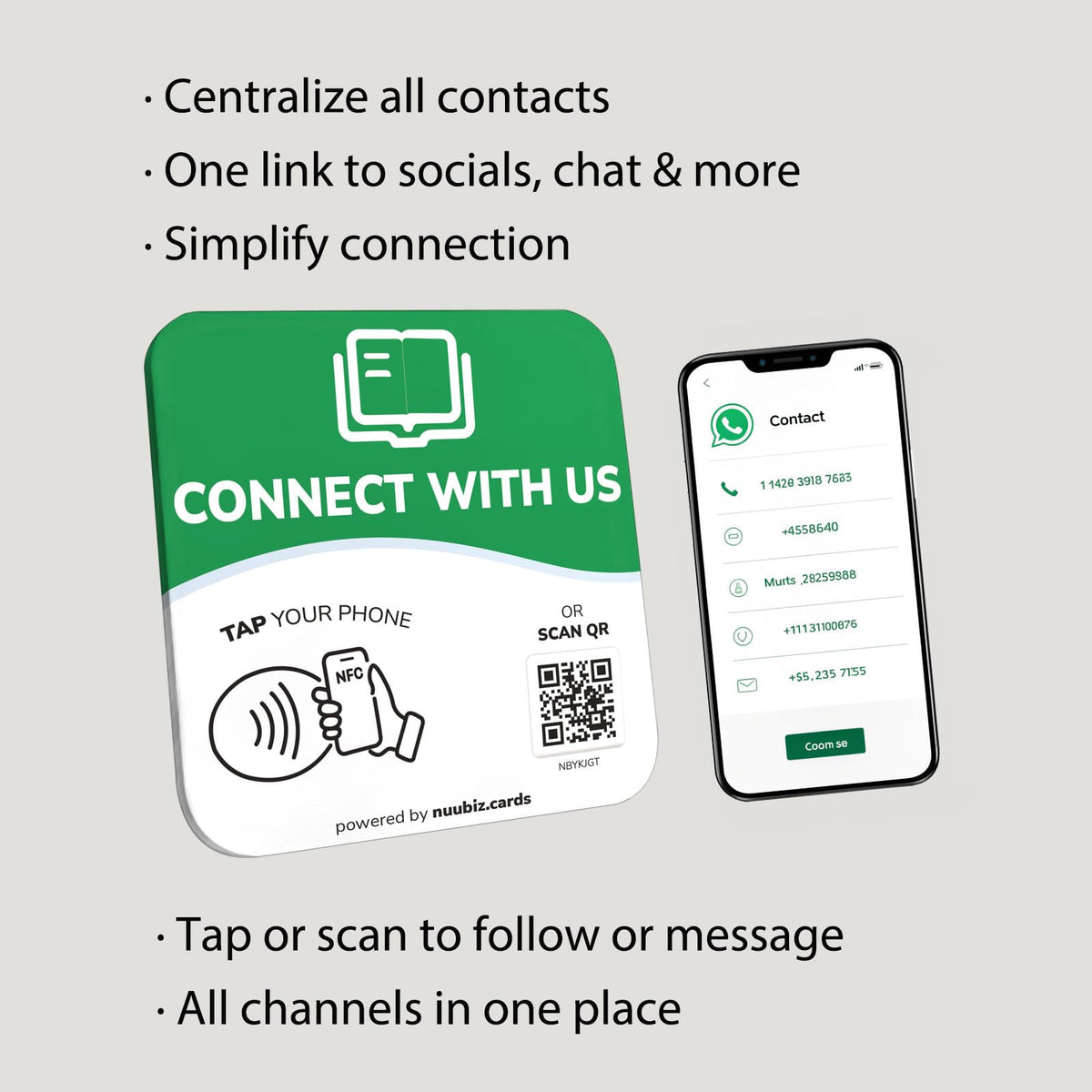 NFC Business QR Code Sign forConnecting with Your Brand