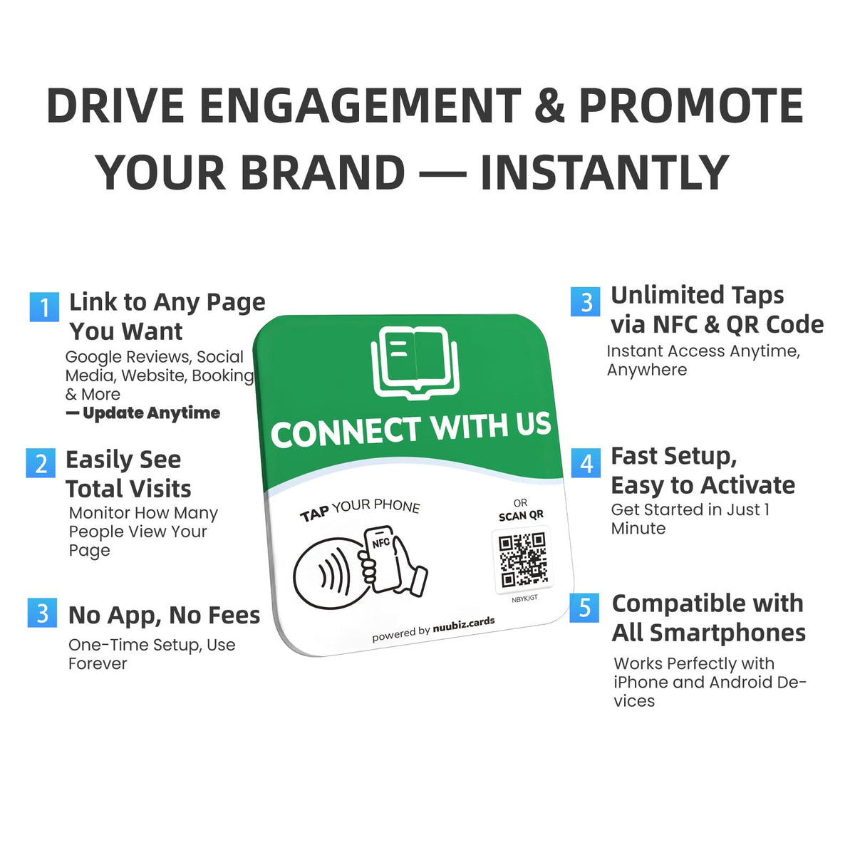 NFC Business QR Code Sign forConnecting with Your Brand