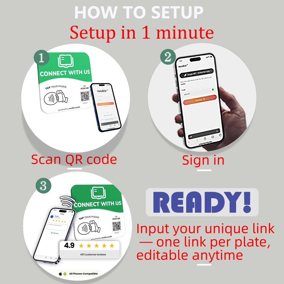 NFC Business QR Code Sign forConnecting with Your Brand
