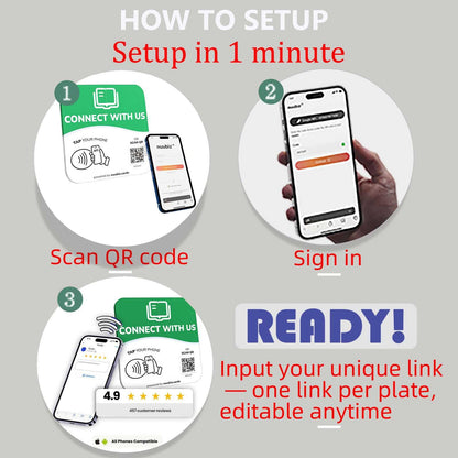 NFC Business QR Code Sign forConnecting with Your Brand