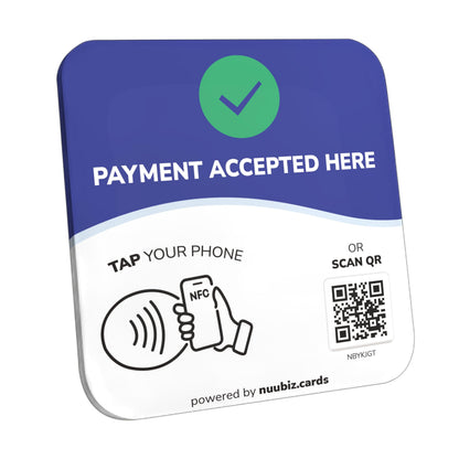 NFC Business QR Code Sign for Paying Here