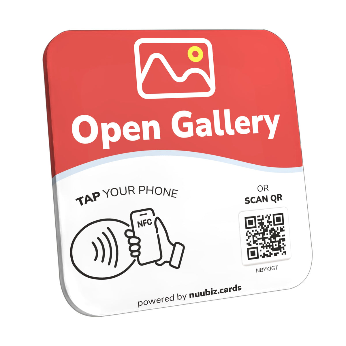 NFC Business QR Code Sign for Opening Image Gallery