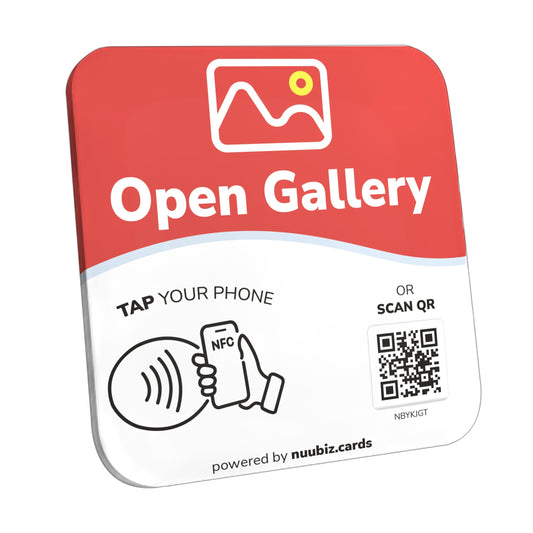 NFC Business QR Code Sign for Opening Image Gallery