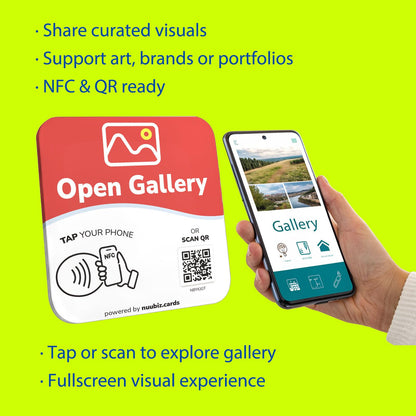 NFC Business QR Code Sign for Opening Image Gallery