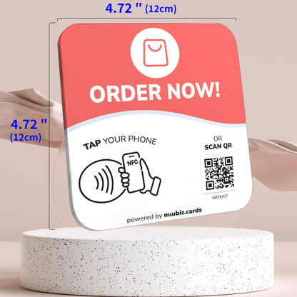 NFC Business QR Code Sign for Placing Online Orders