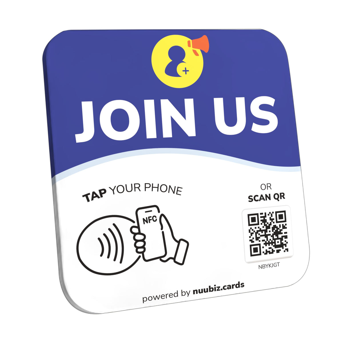 NFC Business QR Code Sign for Joining Your Community