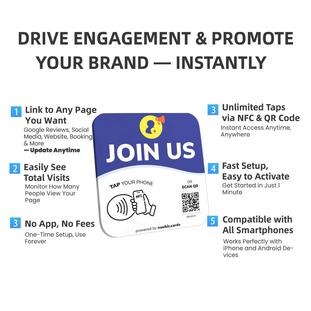NFC Business QR Code Sign for Joining Your Community