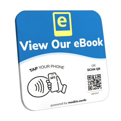 NFC Business QR Code Sign for Downloading Your eBook