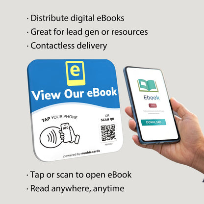 NFC Business QR Code Sign for Downloading Your eBook
