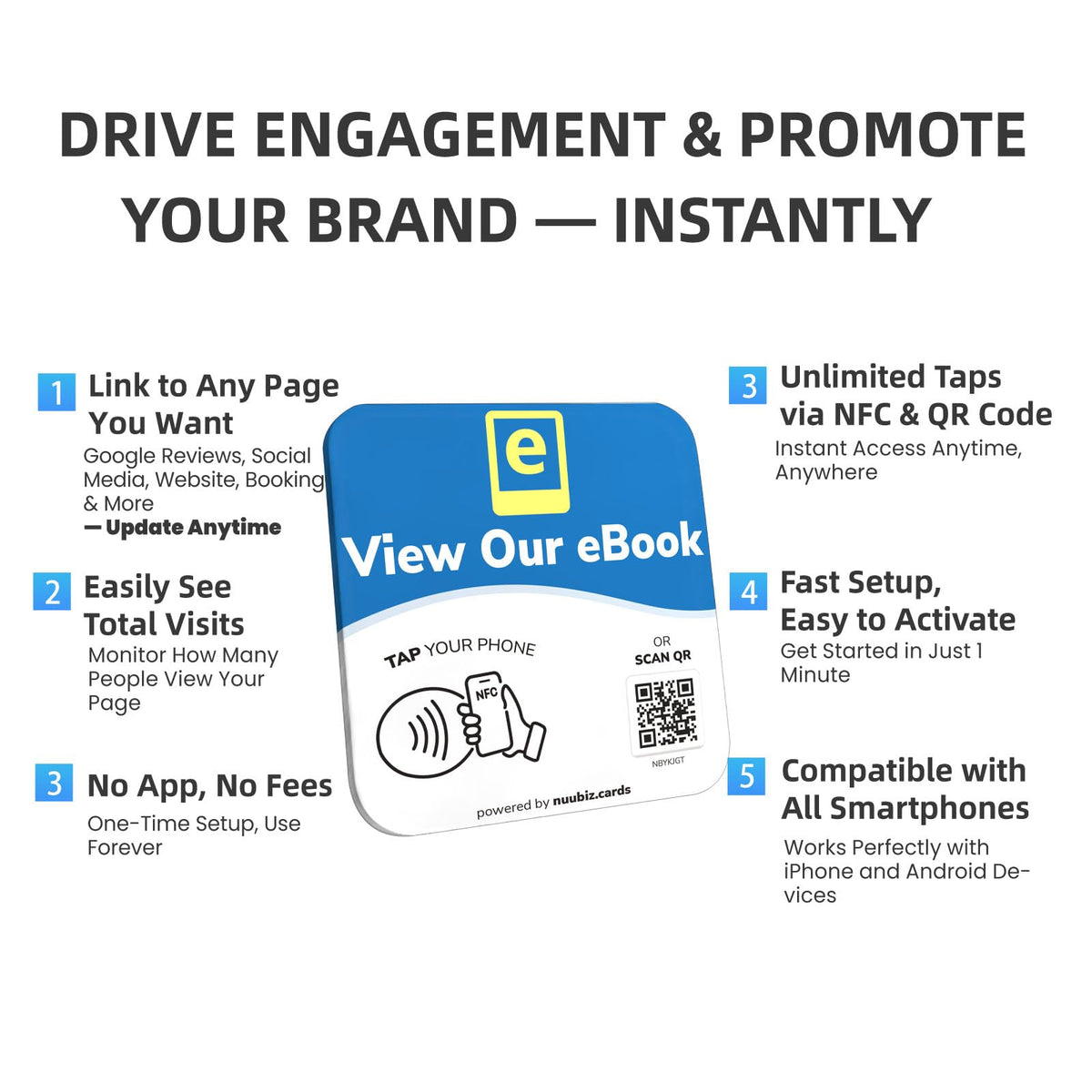 NFC Business QR Code Sign for Downloading Your eBook