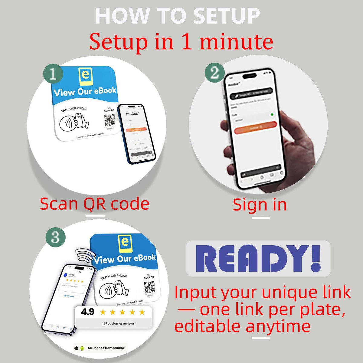 NFC Business QR Code Sign for Downloading Your eBook