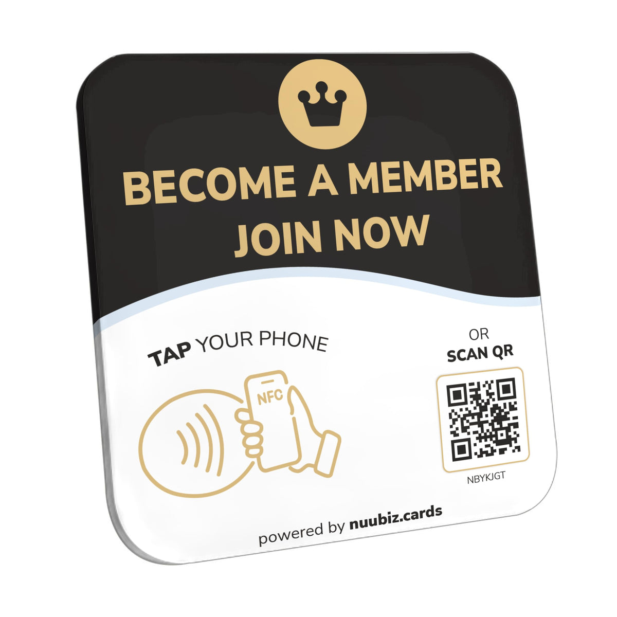 NFC Business QR Code Sign for New Member Enrollment
