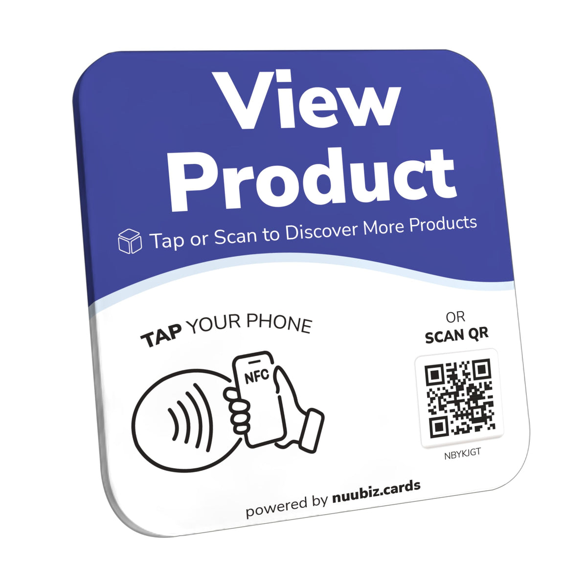 NFC Business QR Code Sign for Linking Your Product Page