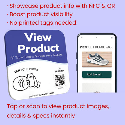 NFC Business QR Code Sign for Linking Your Product Page