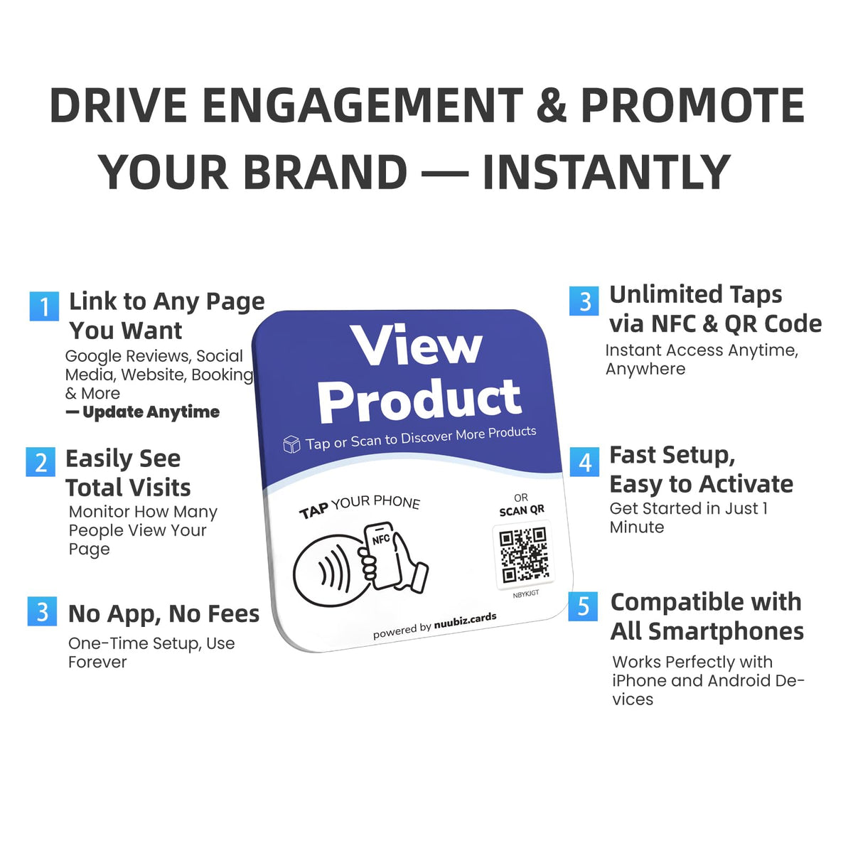 NFC Business QR Code Sign for Linking Your Product Page