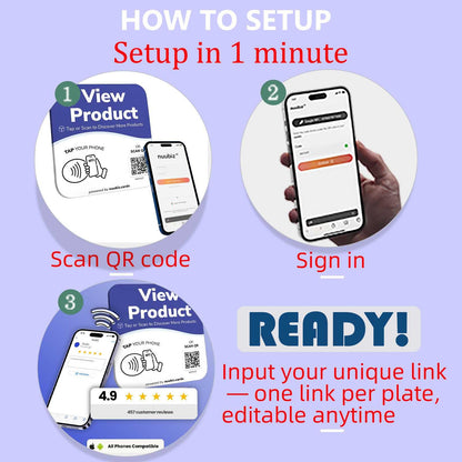 NFC Business QR Code Sign for Linking Your Product Page