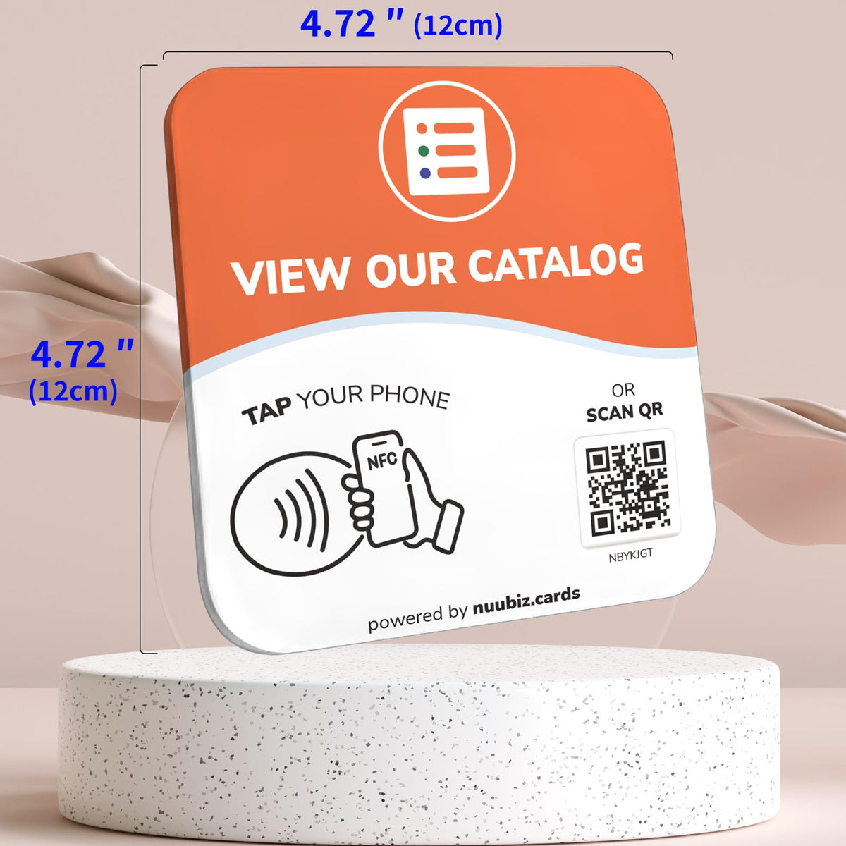 NFC Business QR Code Sign for Viewing Your Catalog