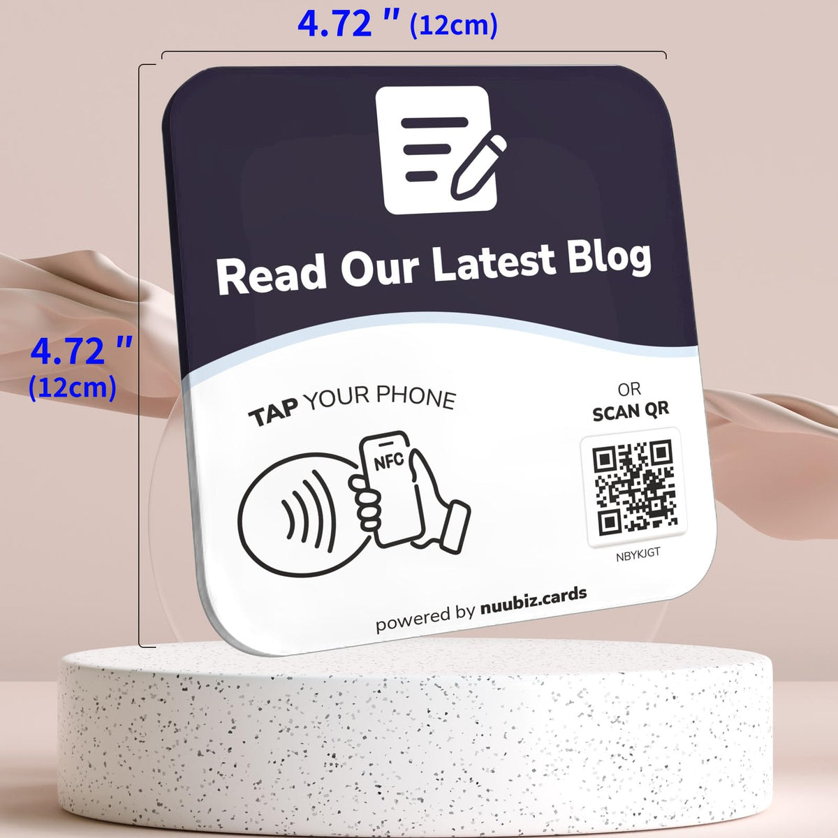 NFC Business QR Code Sign for Reading Your Blog