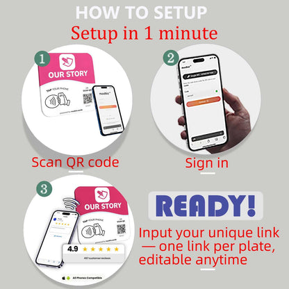 NFC Business QR Code Sign for Sharing Your Brand Story
