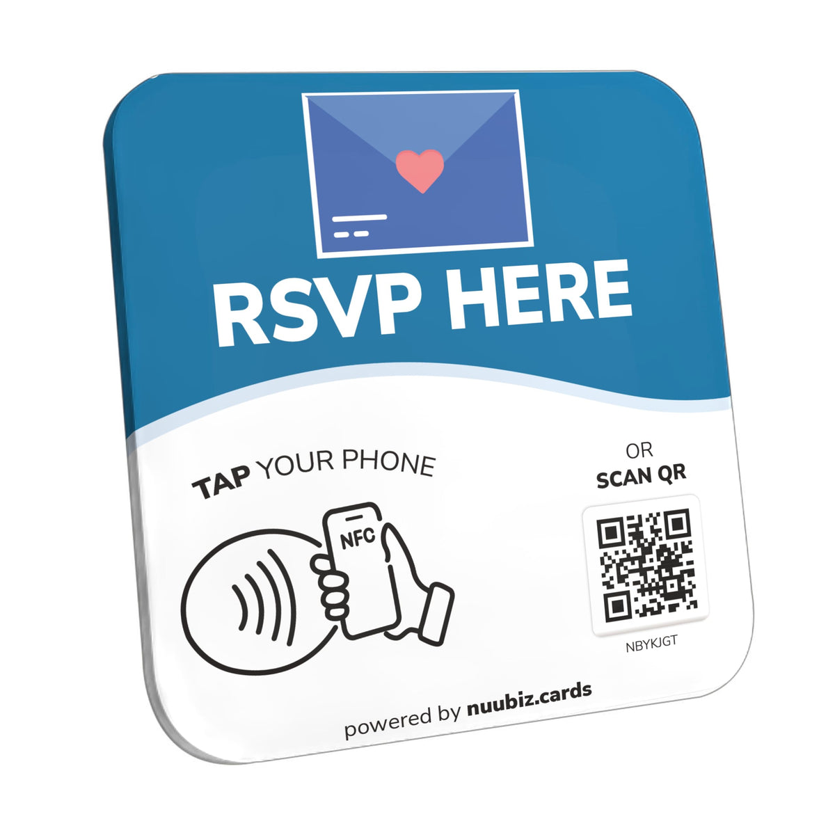 NFC Business QR Code Sign for Event RSVPs