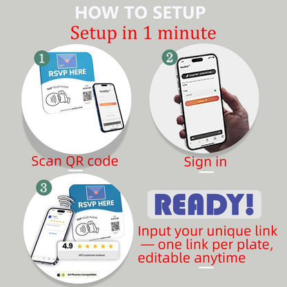 NFC Business QR Code Sign for Event RSVPs