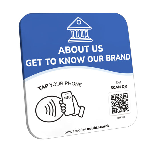 NFC Business QR Code Sign for Brand Introduction