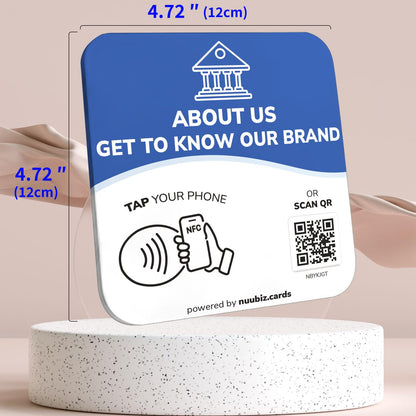 NFC Business QR Code Sign for Brand Introduction