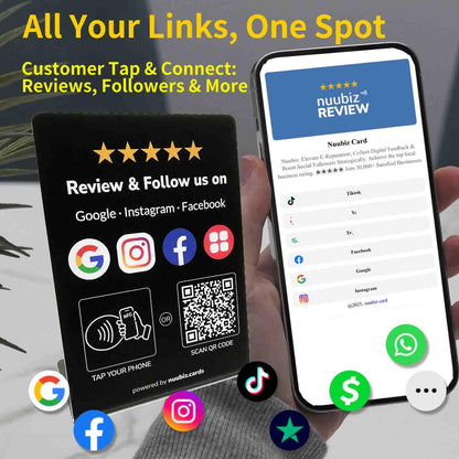 All-in-one Review Stand for Google with Social Media Sign
